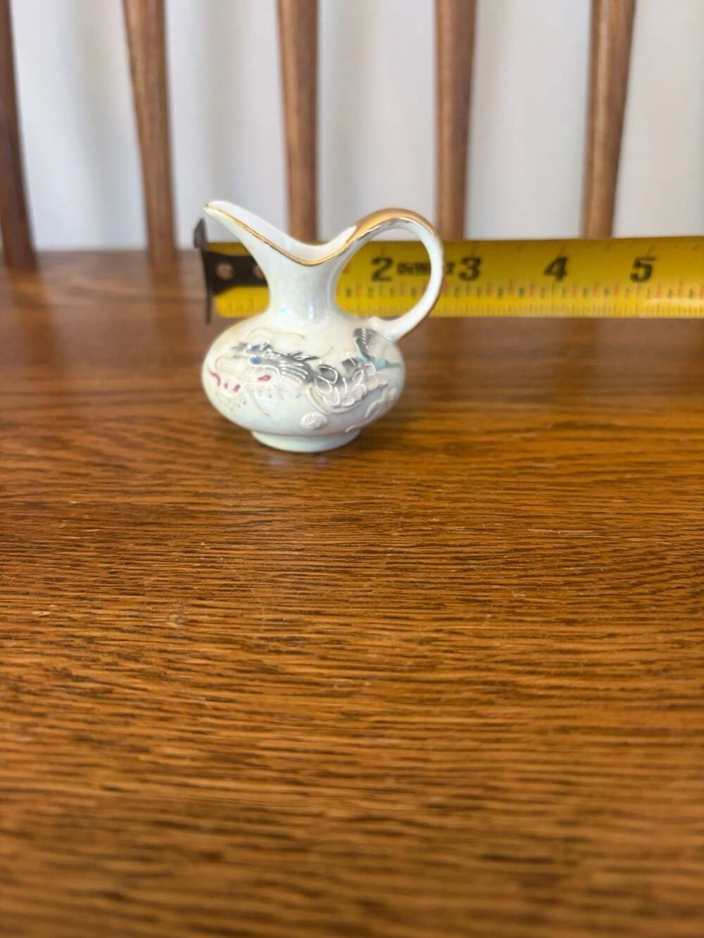 Vintage Occupied Japan Miniature Dragon Moriage Creamer Pitcher